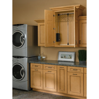 Adjustable Pull Down Closet Rod for Custom Closet Systems, Chrome, 35"W