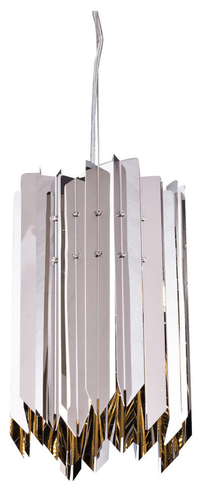 Shiny Nickel Stainless Steel Frame Single Pendant Light