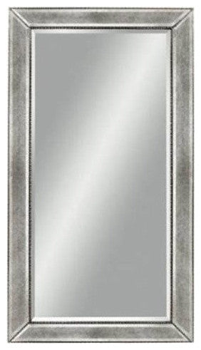 Beaded Wall Mirror - 36" x 48" - Silver