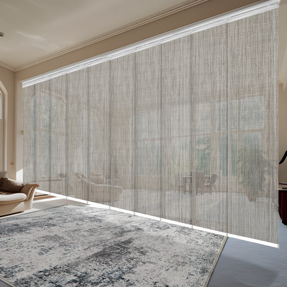 Arias 10-Panel Track Extendable Vertical Blinds 120-218"W