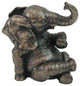 Baby Elephant - Legs Crossed Statue- Small Figurine by Veronese Design