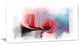 Red Abstract Flower Illustration, Extra Large Floral Wall Art, 32"x16"