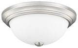 2 Light 13" Brushed Nickel Flushmount