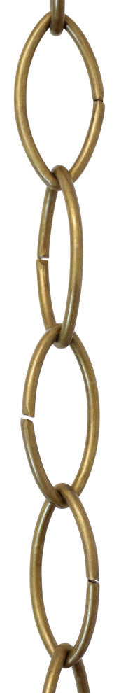 Brass Large Loop Chandelier Chain, Antique Brass, W43
