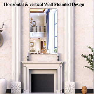 60" x 36" Rectangular Framed Wall Mount Bathroom Vanity Mirror