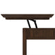 Acadian Solid Wood Lift Top Coffee Table, Brunette Brown