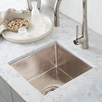 Native Trails CPS34 Cantina 13" Undermount Single Basin Copper - Brushed Nickel