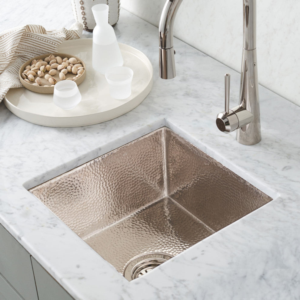 Native Trails CPS34 Cantina 13" Undermount Single Basin Copper - Brushed Nickel