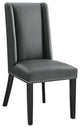 Baron Vegan Leather Dining Chair, Gray