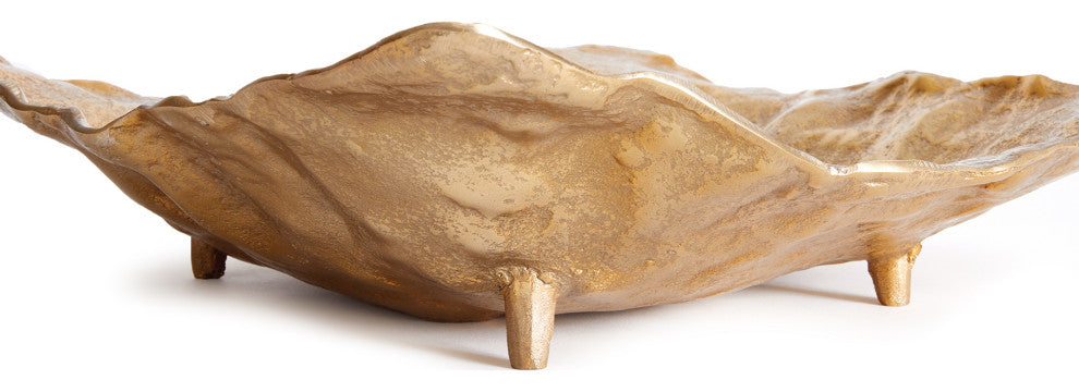 Modern Gold Metal Square Crinkled Decorative Bowl Tray Linen Texture Elegant