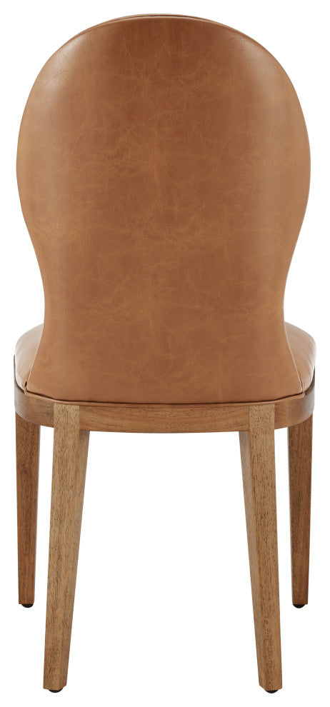 Eldoris Dining Side Chair,, Set of 2, Borneo Chocolate, Pu