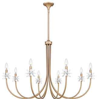 Quoizel REY5042 Remy 8 Light 42"W Taper Candle Style Chandelier - Bronze Gold