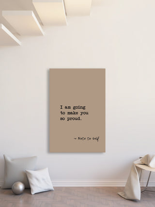 "Note to Self" Painting Print on Wrapped Canvas, 12x18