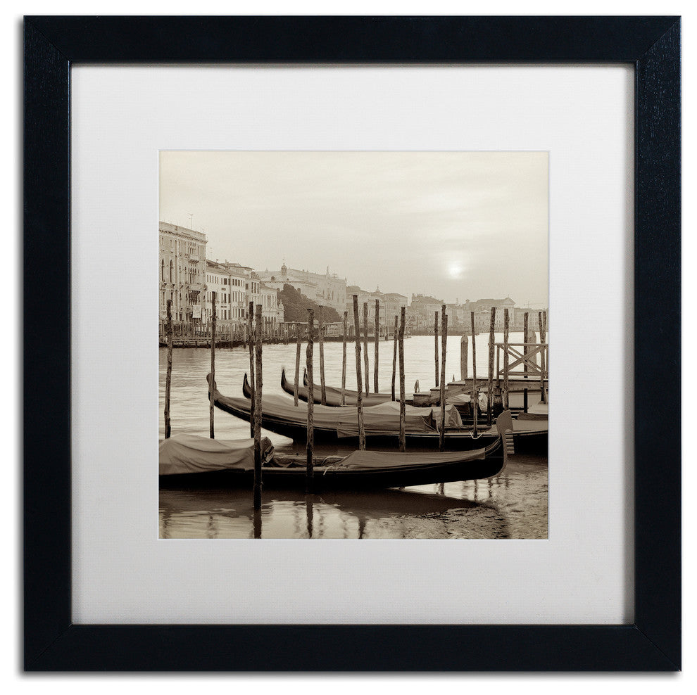 Alan Blaustein 'Venezia 11' Art, Black Frame, White Mat, 16x16