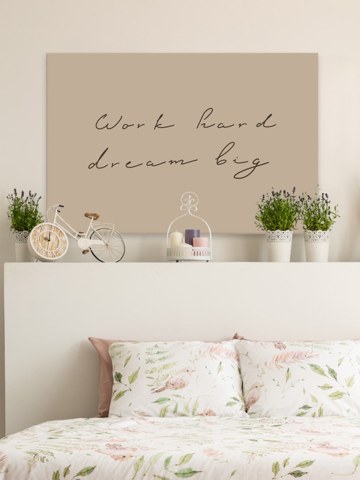 "Work and Dream Big" Painting Print on Wrapped Canvas, 30x20