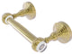 Pacific Grove 2-Post Toilet Paper Holder with Twisted Accents, Unlacquered Brass