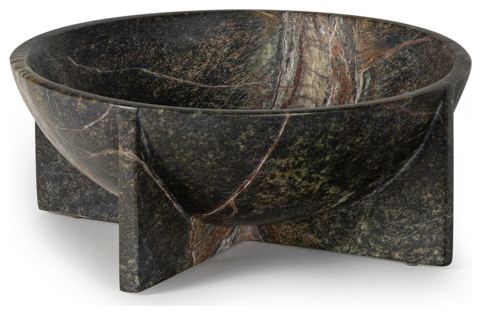 Tribune Marble Bowl Large, Green