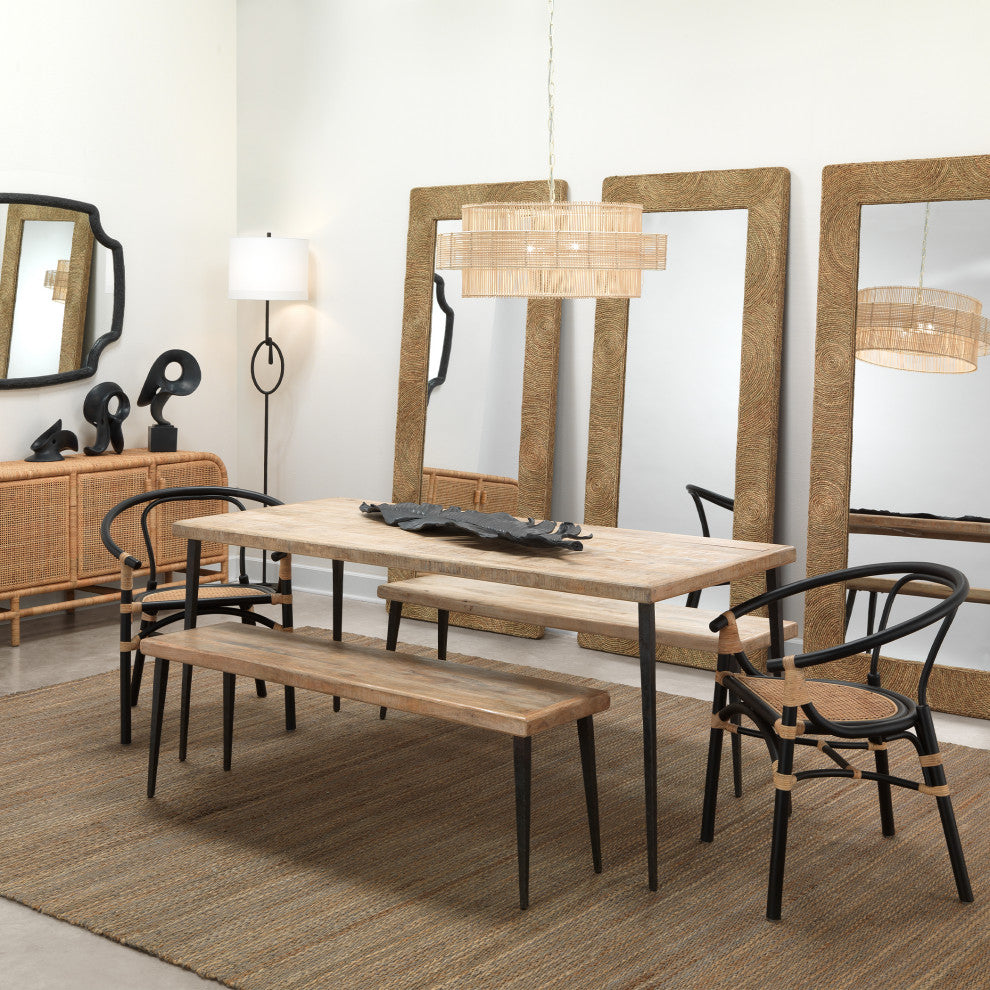 Concentric Rattan 2-Light Pendant