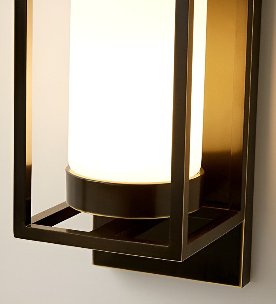 Luxury Wall Lamp in Palace Style for Living Room, Bedroom, Black + Gold, Cool Light