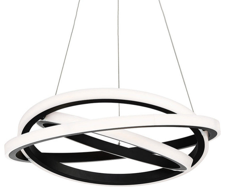 Veloce 24" LED Chandelier 3000K, Black