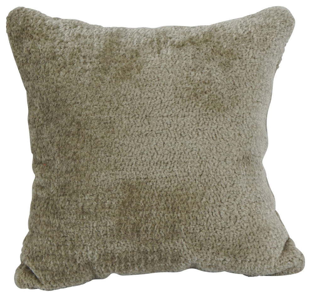 17" Jacquard Throw Pillows With Inserts, Set of 4, Elton Taupe
