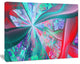 Red Blue Fractal Exotic Plant Stems, Abstract Canvas Art Print, 20x12