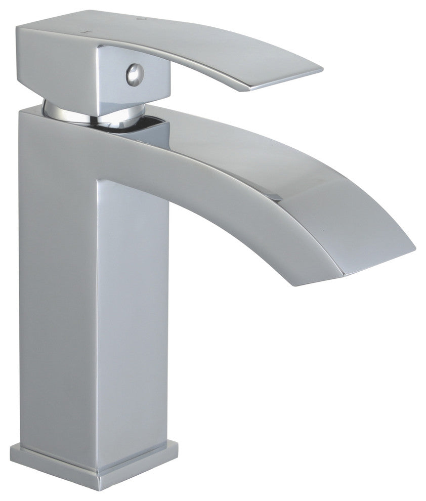 Marella 6" Single Hole Bathroom Sink Faucet, Polished Chrome