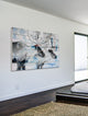 "Reindeer Pair" Painting Print on White Wood, 36"x24"