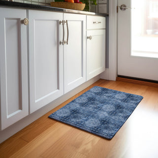 Premium Machine Washable Mayfield AMF557 Navy 1'8" x 2'6" Rug