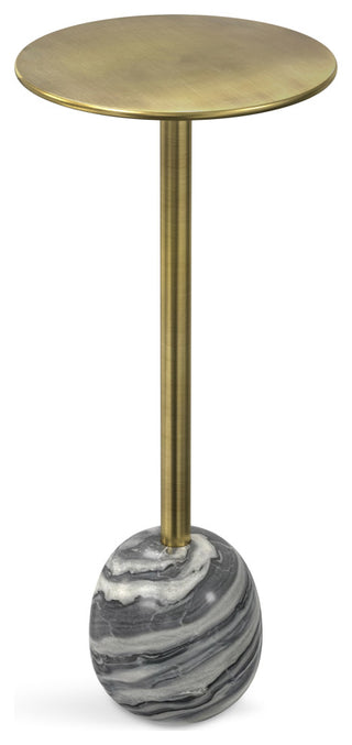 Melene Side Table, Gold/Grey