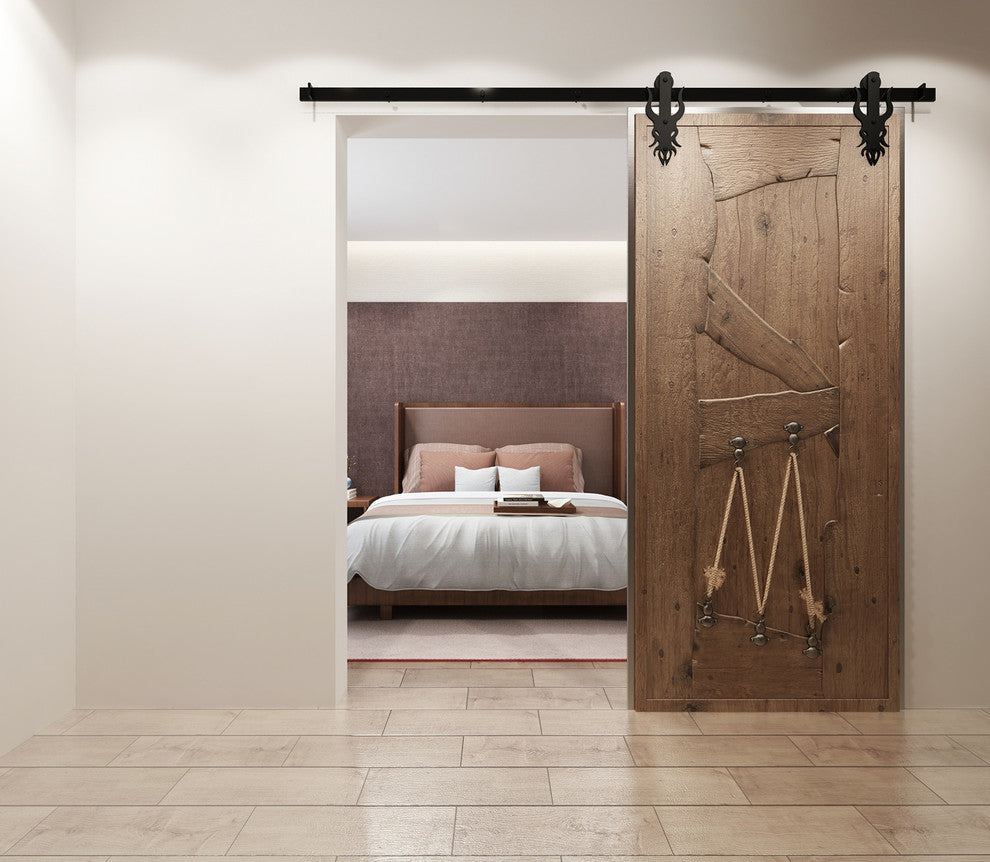 Sliding Barn Door Hardware Kit, Imperial Design, Single Door, 15'