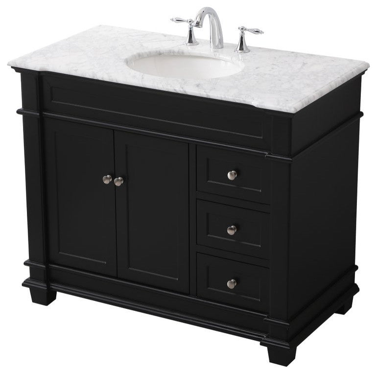 Weston Single Bathroom Vanity Set, Black, 42