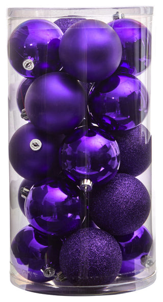 Holiday Xmas 20 Count 3" Shatterproof Ornaments W/ Re-Useable Storage Container