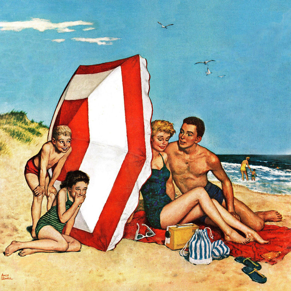 "Eavesdropping on Love" Painting Print on Canvas by Amos Sewell