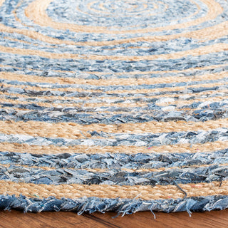 Safavieh Cape Cod Collection CAP209 Rug, Blue/Natural, 6' Round