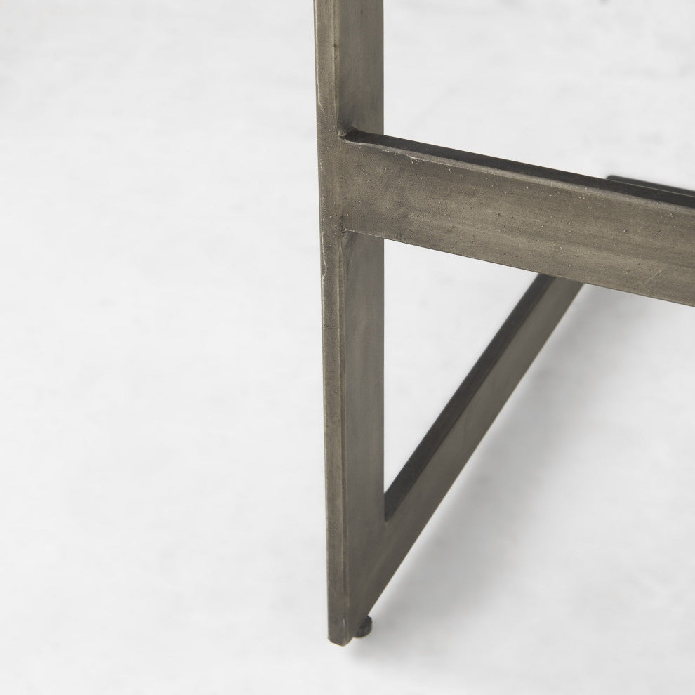 30" Black Cheeky Wood and Metal Bar Stool