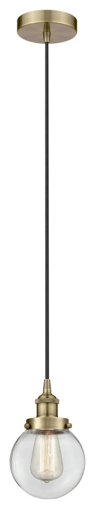 Innovations 616-1PH-AB-G202-6 1-Light Mini Pendant, Antique Brass
