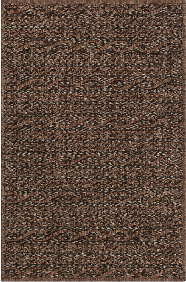 Rug Unique Loom Outdoor Modern Brown Rectangular 2' 2 x 3' 0
