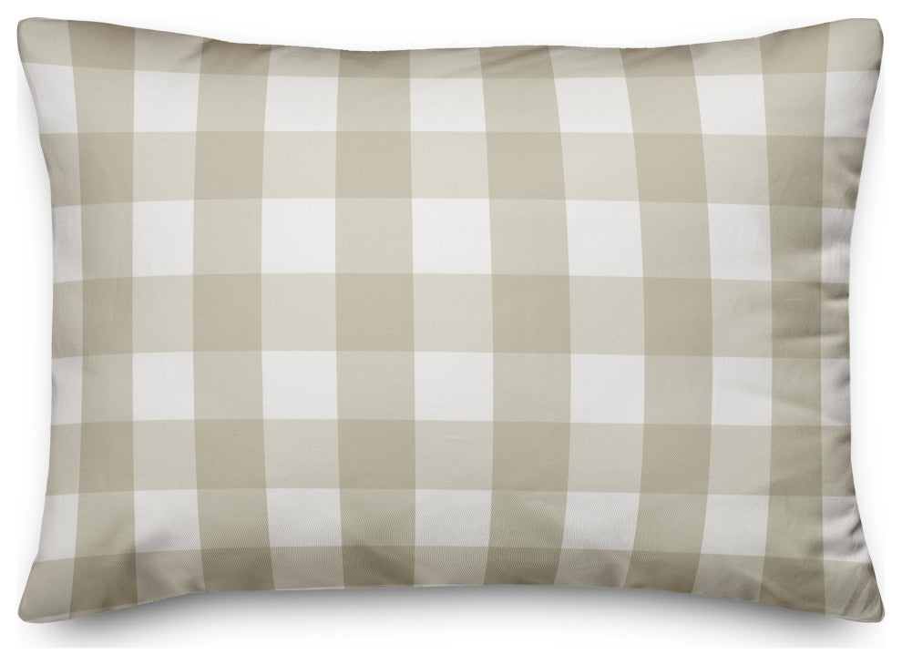 Tan Buffalo Check 14x20 Spun Poly Pillow