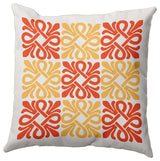 18" x 18" Tiki Square Decorative Indoor Pillow, Bright Orange