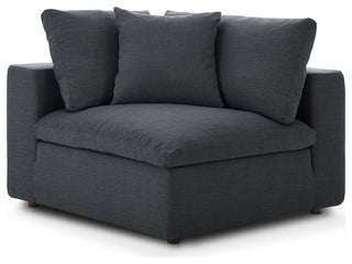 Commix Down Filled Overstuffed 4 Piece Sectional Sofa Set, Gray