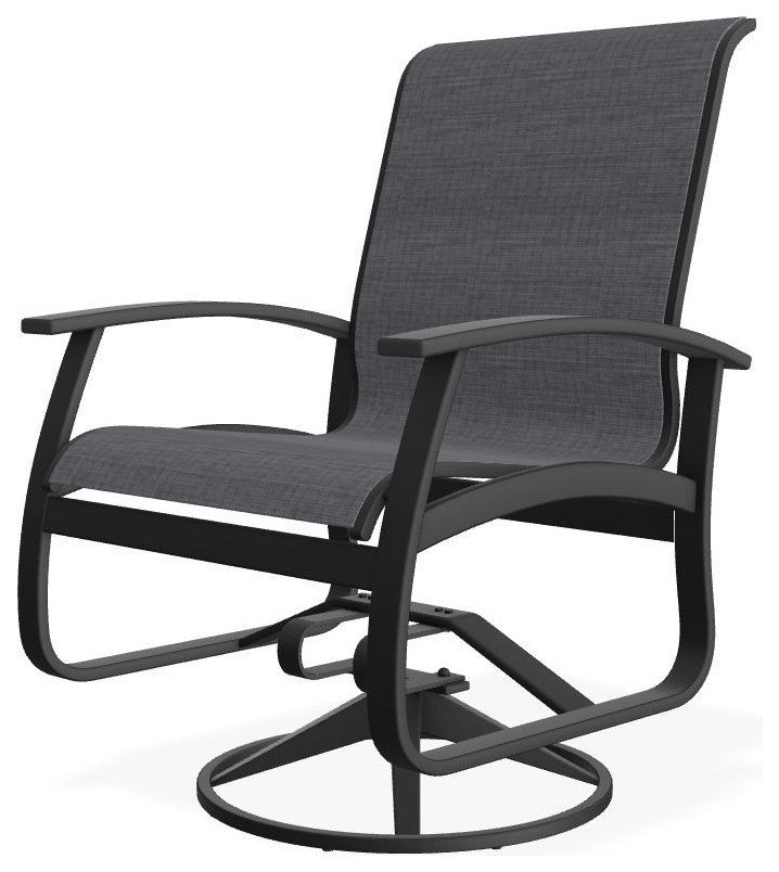 Belle Isle Sling Outdoor Swivel Rocker, Collect Charcoal/Graphite