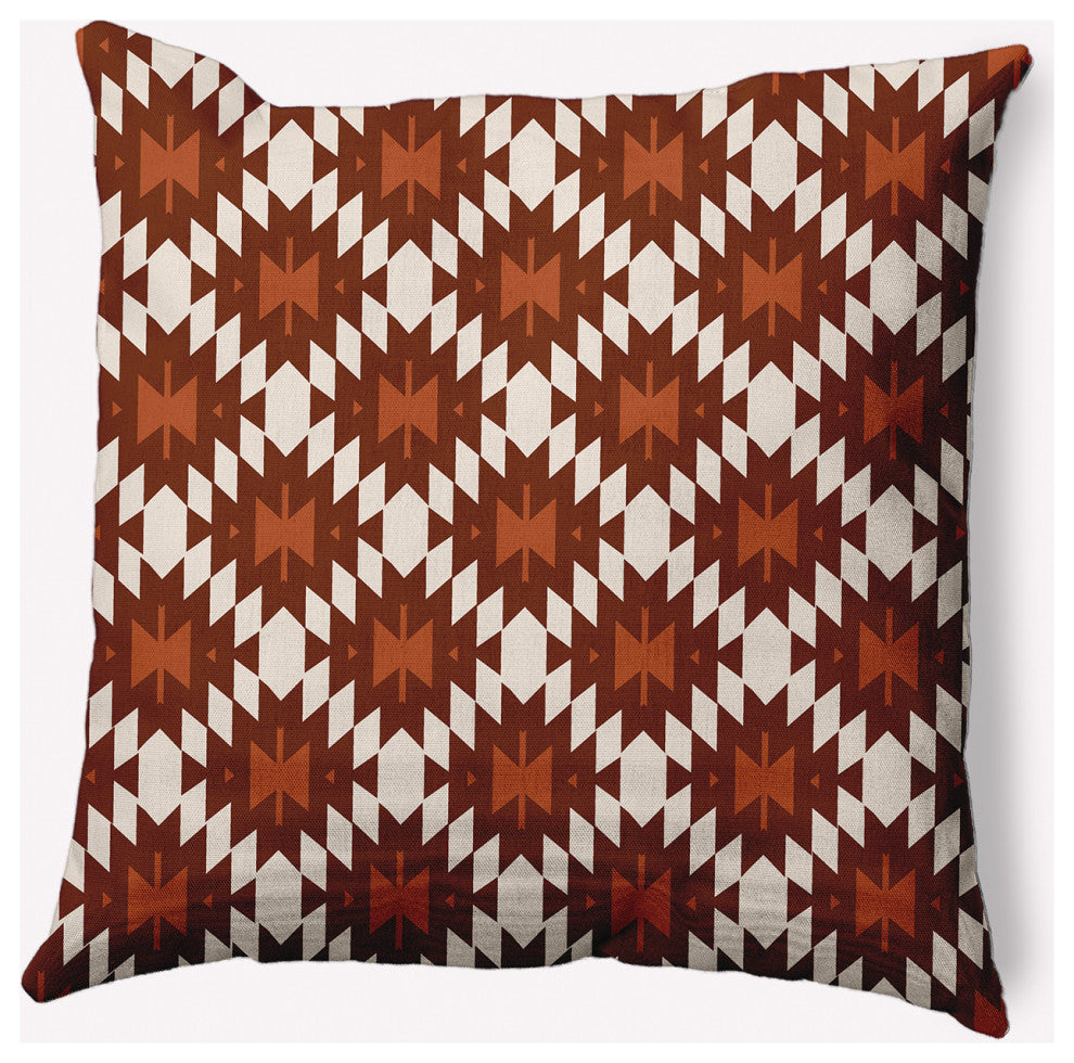 20" x 20" Geo Craze Indoor/Outdoor Polyester Throw Pillow, Oak