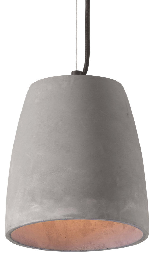 Pendant Ceiling Light Fixture, Concrete Stone, Gray, Industrial Lounge