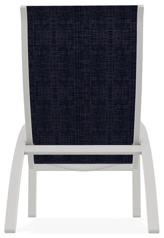 Kendall Sling Stackable Outdoor Lounge Chair, Moments Navy/Snow