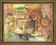 Paul Klee Still Life with Dove - 21" x 28" Framed Premium Canvas Print