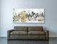 Epic Graffiti "New York Skyline I Yellow Bridge" Giclee Canvas Wall Art, 30"x60"