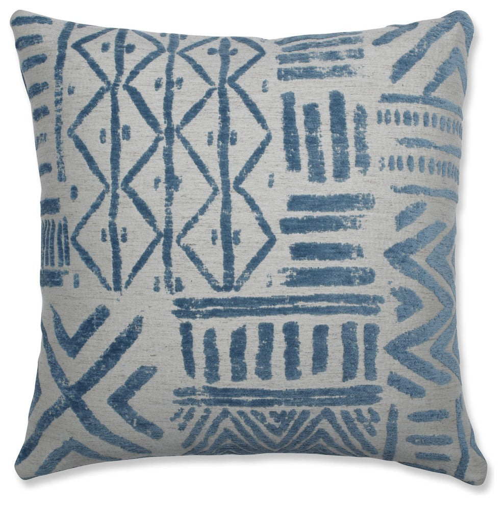 Pillow Perfect Bissau Blue Diamond 18" Throw Pillow