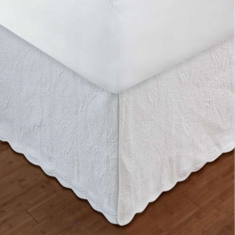 Greenland Home Paisley Bed Skirt 18", Quilted Full