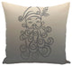 Santa Baby, Decorative Holiday Ombre Print Pillow, Gray, 16"x16"